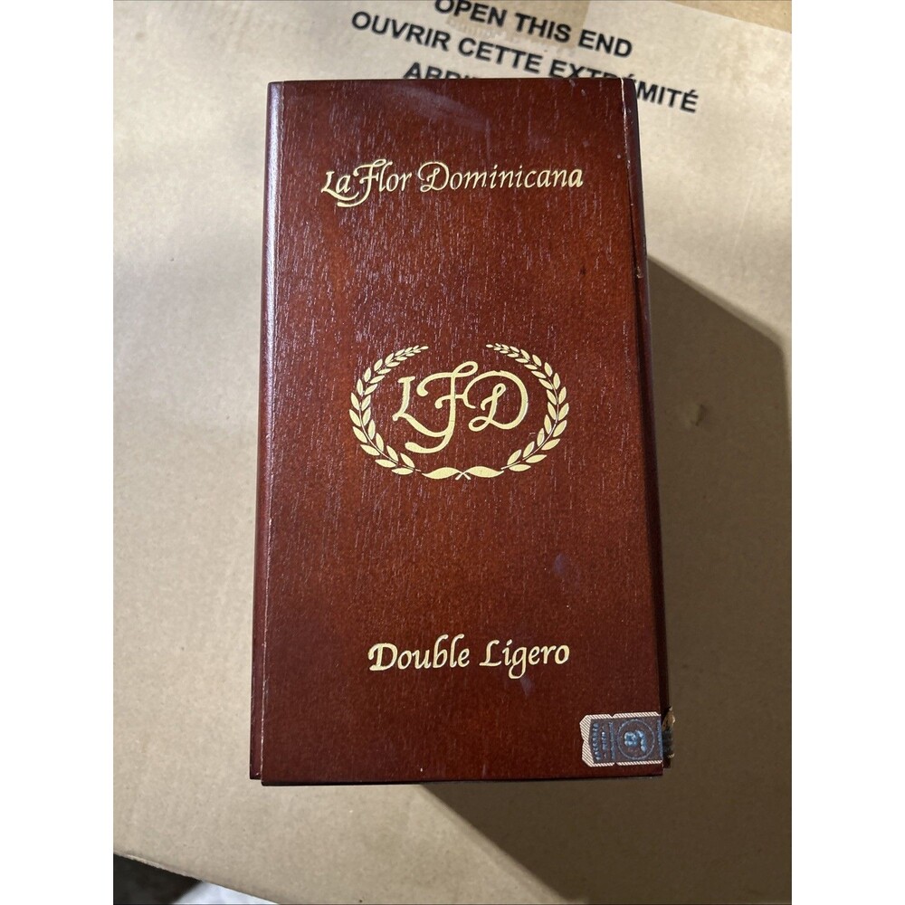 LFD La Flor Dominicana Double Ligero Digger Empty Wooden Cigar Box 5¼x9⅜x4¼